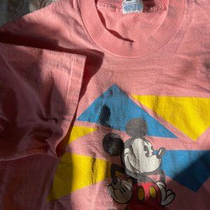 Light Pink Vintage Mickey Mouse T-Shirt